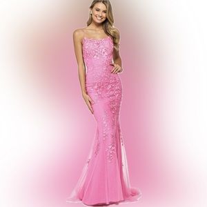Sherri Hill 52338 Coral Prom Dress Size 12